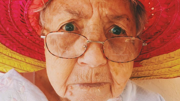 face of an old woman