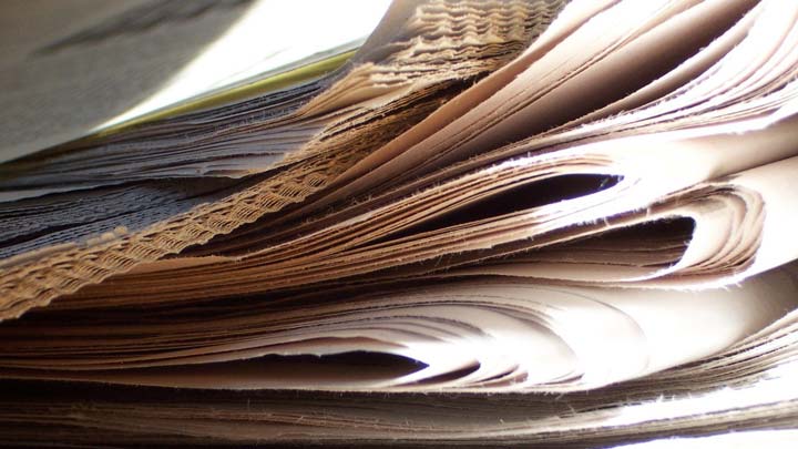 stack of newspapers