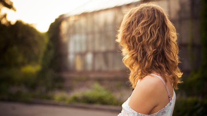 a young woman looking away