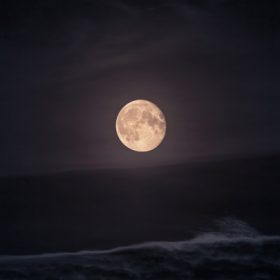 the moon at night