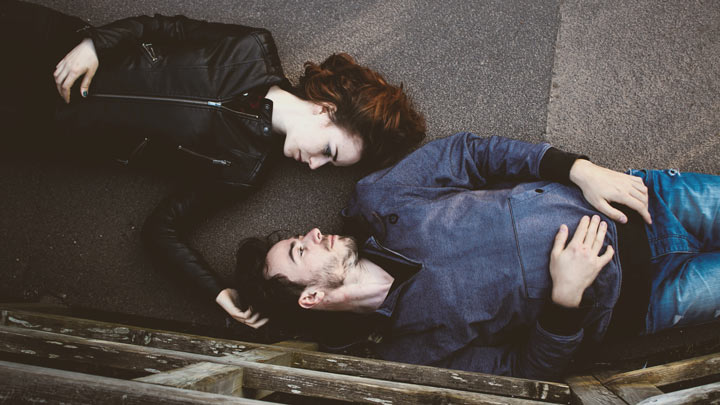 A couple facing each other - imagery for "Relationship Status" by Matthew Smart