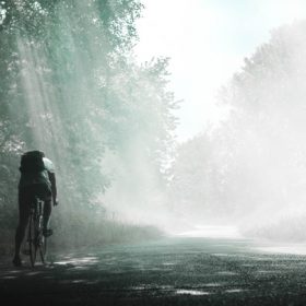 a cyclist - image for Fist by Daniel Bennett