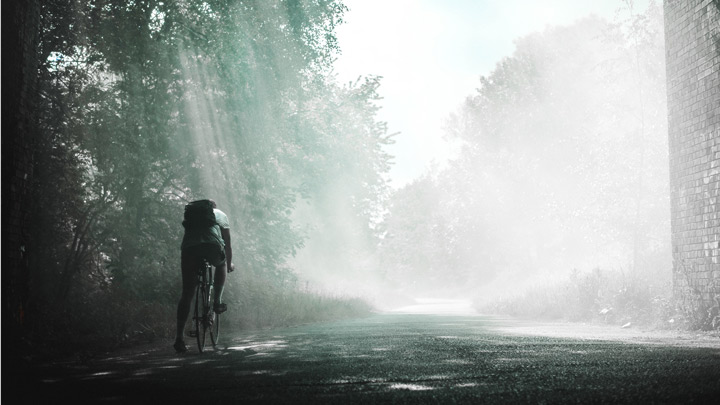 a cyclist - image for Fist by Daniel Bennett
