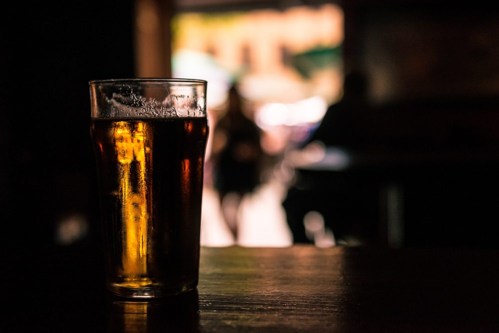 beer glass, image for "Instagram Poem #11" by Rebecca Gaffron